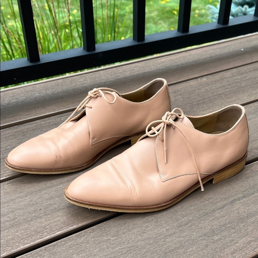 Everlane The Modern Oxford Blush Creme Leather Derby Shoes - Size 10.5 - Picture 2 of 16